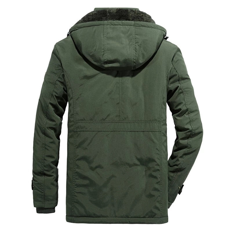 Thicken Warm Parkas Men Plus Size 5XL 6XL Hooded Military Winter Jacket Men