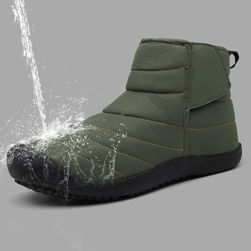 Winter Men Snow Boots Long Plush Outdoor Men Sneakers Warm