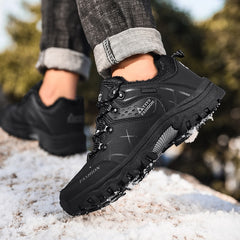 Men Winter Snow Boots Waterproof Leather Sneakers Super Warm Men Platform