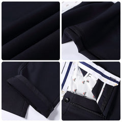 Cotton Men Suit Pants Straight Spring Autumn Long Male Classic