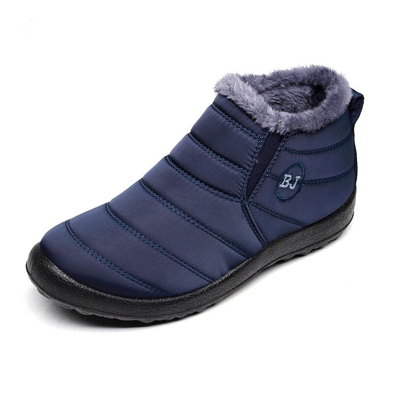 Men Snow Boots Ankle Boots Winter Boots Unisex Couples Solid Color
