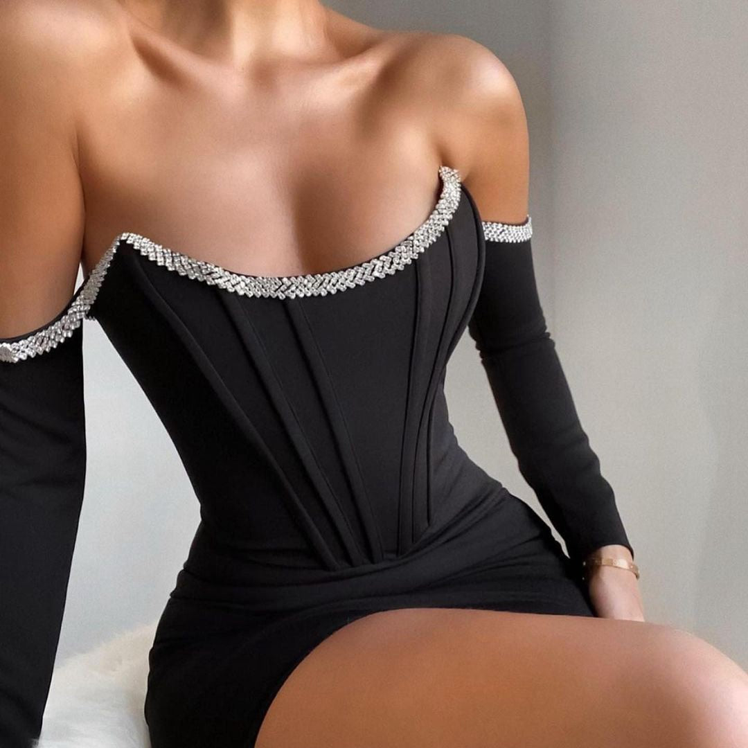 Bandage Dress Long Sleeve Black Bandage Dress