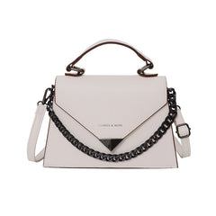 Solid Leather Crossbody Bags For Women Chain Luxury Design