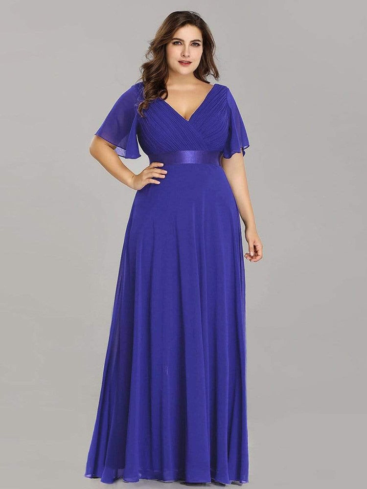 Evening wear Dresses: Women Plus Size Evening Dresses Long Elegant