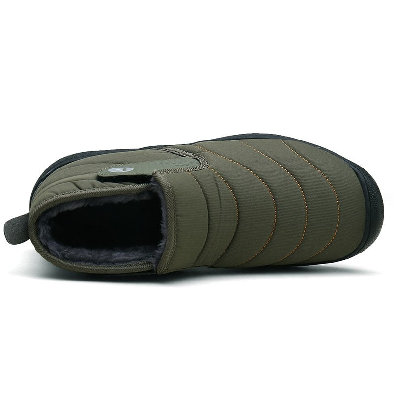 Winter Men Snow Boots Long Plush Outdoor Men Sneakers Warm