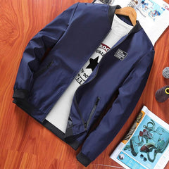 CW Men's Bomber Zipper Jacket Winter Male Fleece Warm Coats