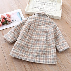 Girl Wool Coat Children Clothes Thick Baby Cotton-Padded