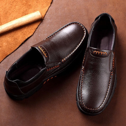 Genuine Leather Shoes Men Loafers Soft Leather Men Casual Shoes