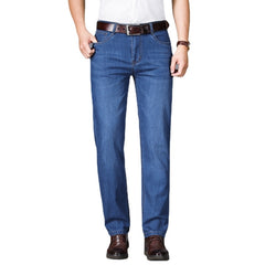 Spring and Summer Brand Fitted Straight Lightweight Jeans Classic