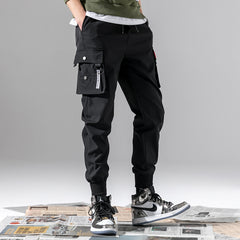 Winter Men Plus Velvet Cargo Pants Multi-pocket Harem Pants Joggers Men