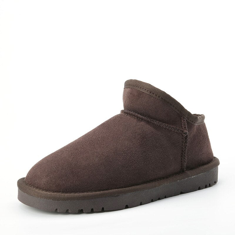 Nature wool real fur mini ankle winter Casual women snow boots