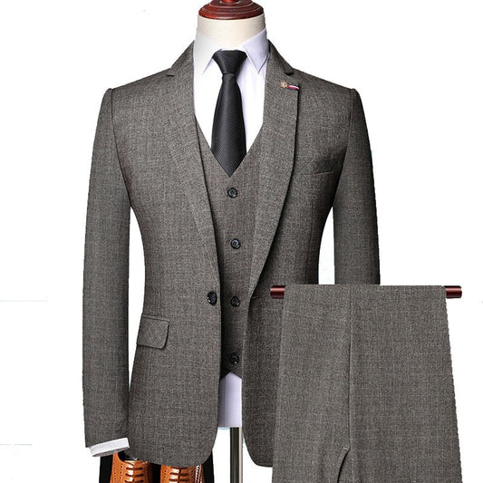 Shenrun Men Suits Spring Autumn Business Formal Casual 3 Pieces Suit