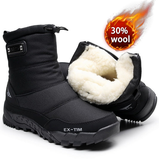 Snow boots Men Hiking Shoes waterproof winter boots With Fur winter shoes