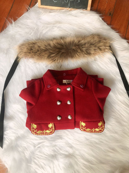 Spanish Girls Clothes Coat for Girl Kids Winter Clothes Girls Christmas Warm Jacket