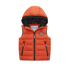 Children Vest Babys Winter Warm Hooded Down Cotton Vest