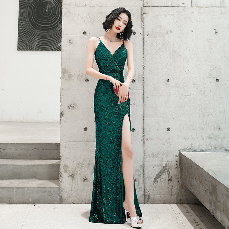 Homecoming Dresses: Prom Dresses Long Sequin Mermaid Evening Party Dress