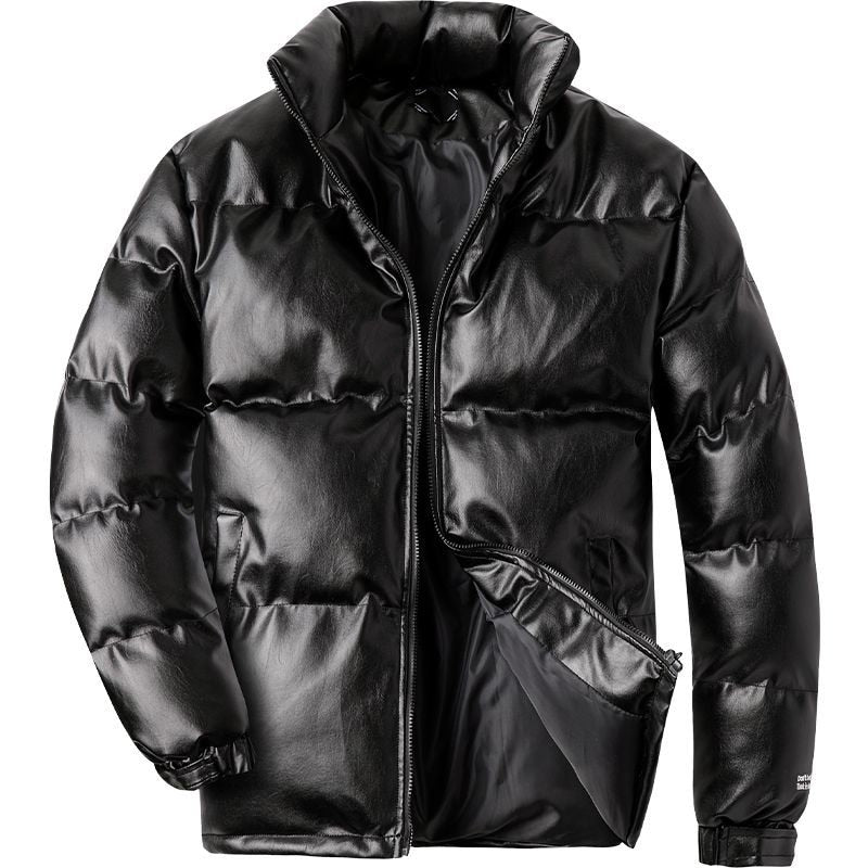 Woodvoice Winter Jacket Men Casual Wear Padded Warm Coat Male PU
