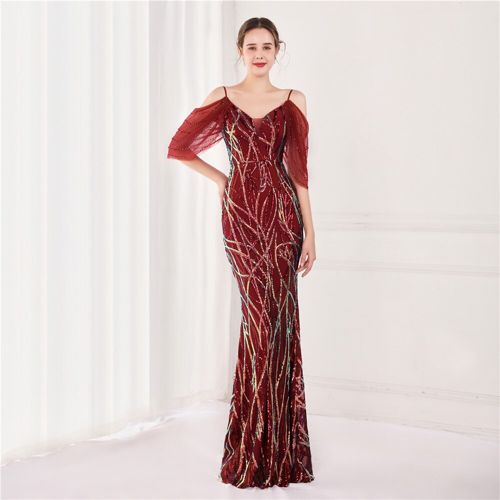 Homecoming Dresses: Spaghetti Strap Sequins Prom Dresses