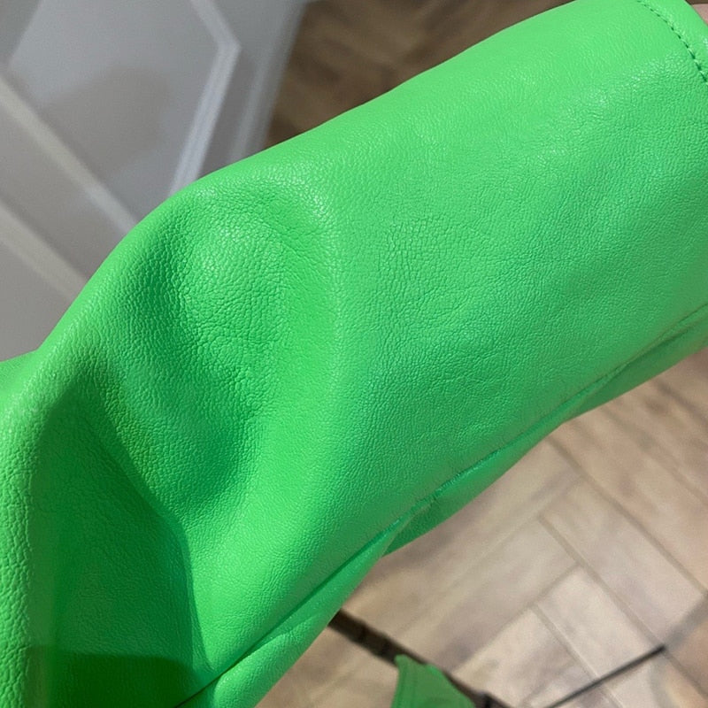 Lautaro Y2k Short Green Gecko Biker Leather Jacket Long Sleeve Zipper