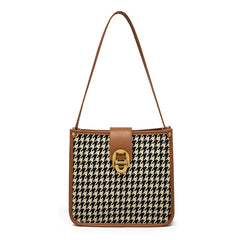 Houndstooth Commuter Shoulder Bag Autumn  Large-Capacity Female Bag