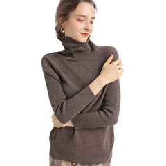 Women Turtleneck Merino Wool Cashmere Sweater Long Sleeves Autumn Winter Sweater Women Knitting Jumper Female Pullover Sweater