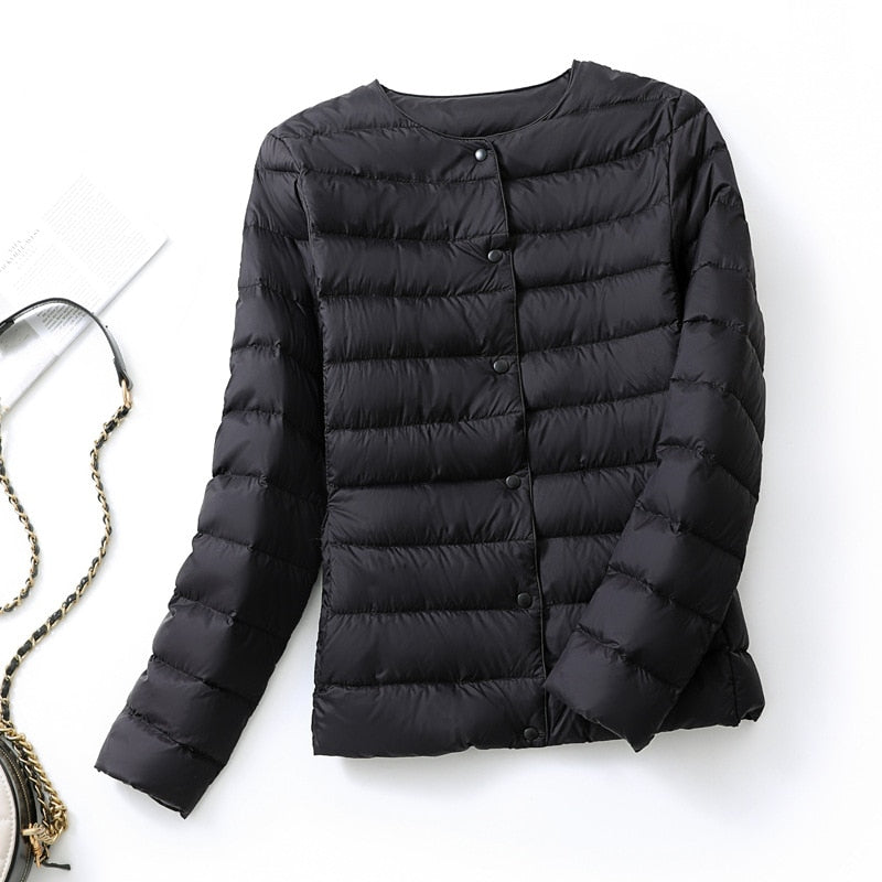 Ultra Light Down Women Matt Fabric Lightweight Coat Warm