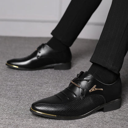 Men Leather Formal Shoes Dress Shoes Oxfords Fashion