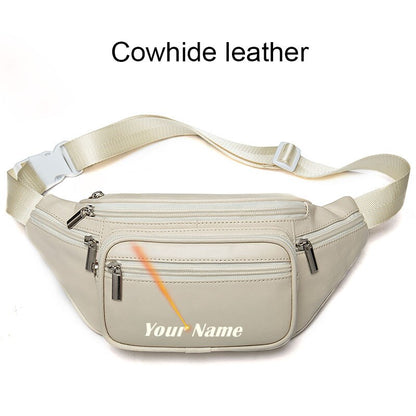 Genuine Leather Belt Bag Women's Waist Bags For Women Fanny Pack