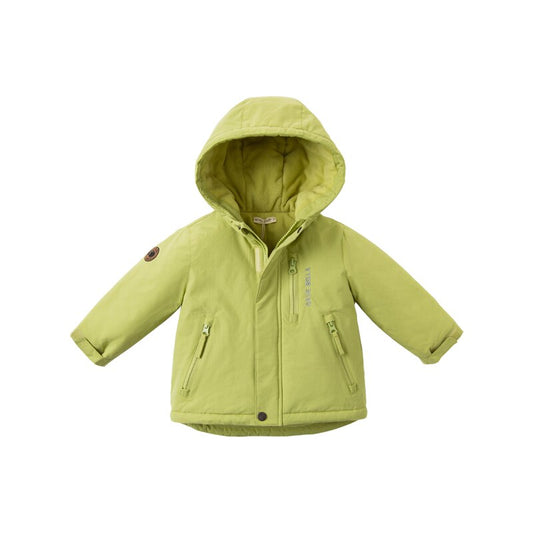 Winter Baby Unisex Fashion Solid Pockets Padded Hooded Coat