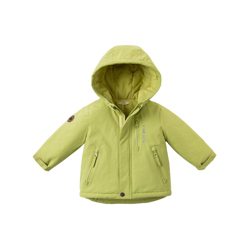 dave bella winter baby unisex fashion solid pockets padded hooded coat