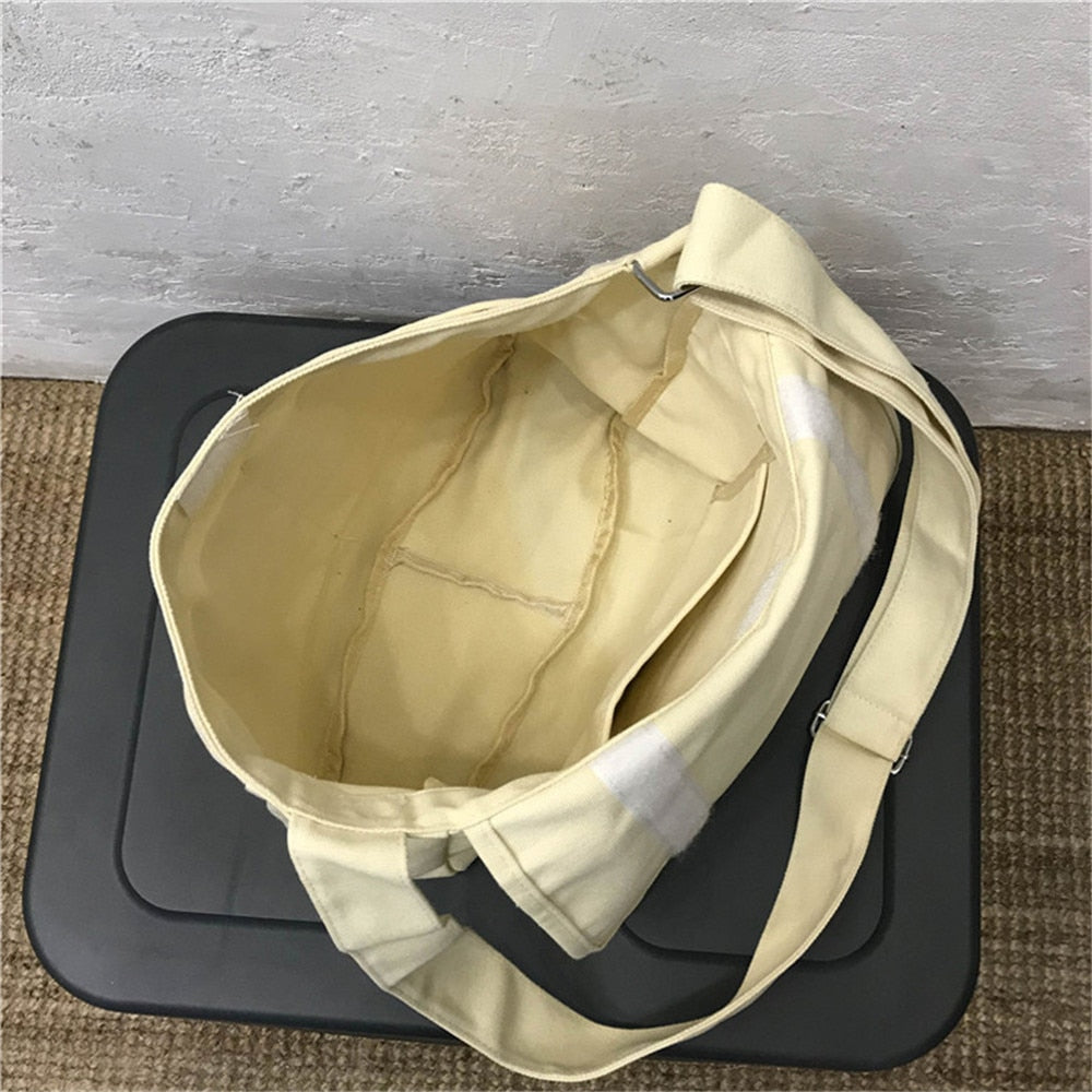 Solid Color Designer Fashion Women's Shoulder Bags High Quality Canvas Ladies