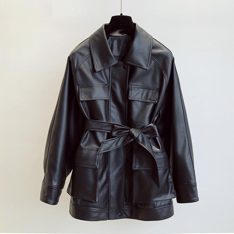 Slim PU Coats Women Faux Leather Jackets Vintage Motor Biker Jackets