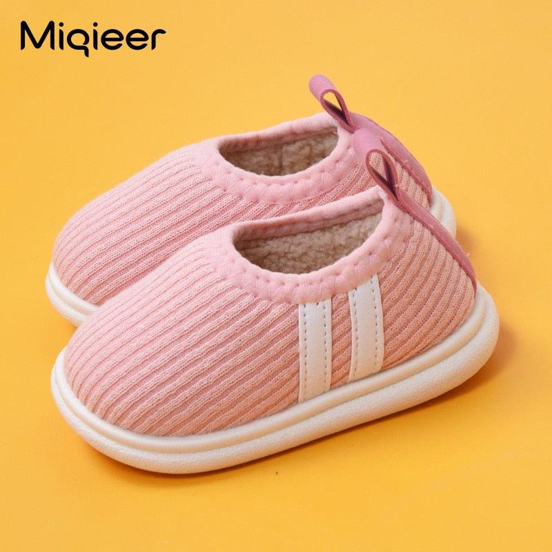 Children Slippers For Home Girls Boys Winter Warm Plush Kids Baby Toddler Infant