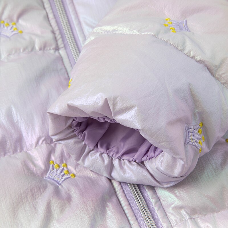 winter baby girls fashion  color hooded down coat