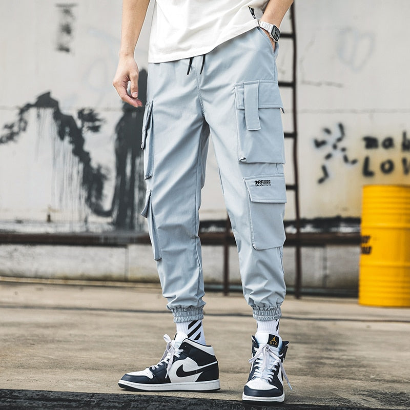 Streetwear Mens Hip Hop Jogging Pants Casual Men Trousers Big Size Loose