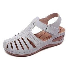 Women Sandals Summer Ladies Girls Leather Vintage Sandals Buckle