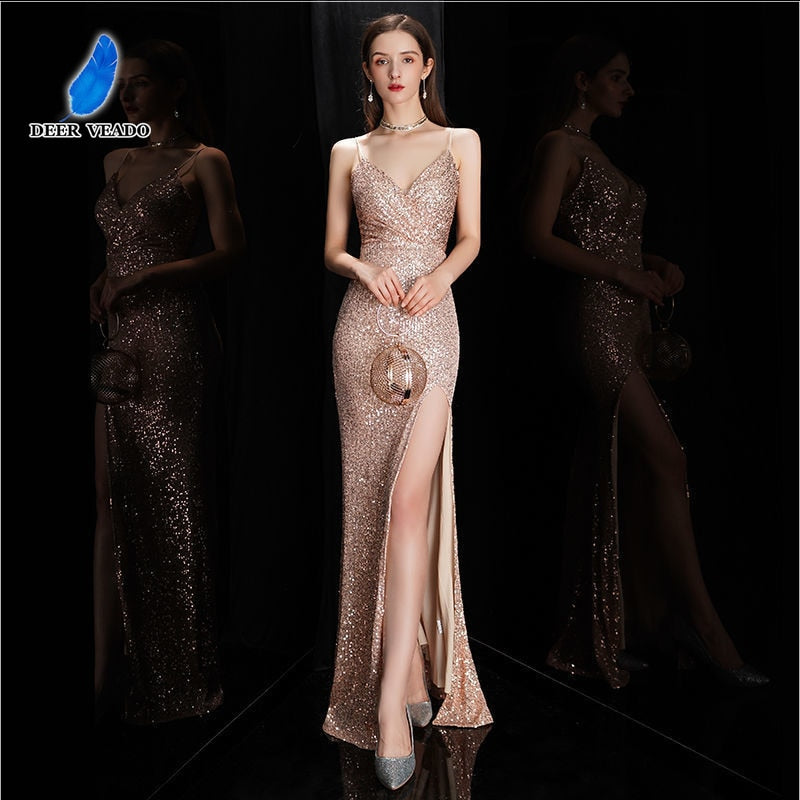 Homecoming Dresses: Prom Dresses Long Sequin Mermaid Evening Party Dress