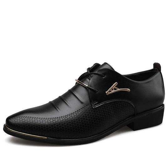 Men Leather Formal Shoes Dress Shoes Oxfords Fashion