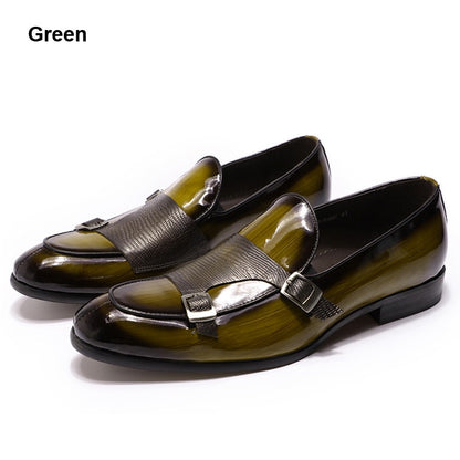 Patent Leather Mens Loafers Wedding Party Dress Shoes Black