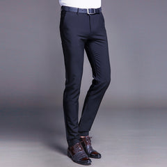 Cotton Men Suit Pants Straight Spring Autumn Long Male Classic