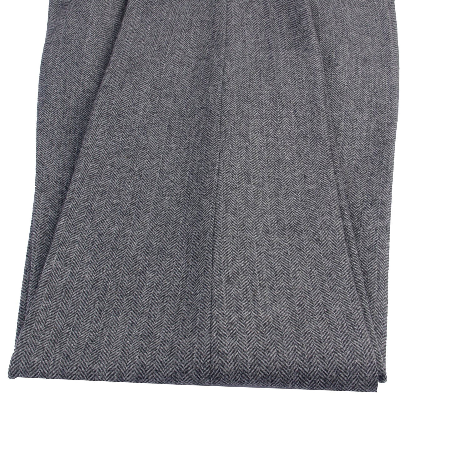 Heavy Warm Wool Blend Pants Tailor Made Pants Dark Grey Herringbone Men