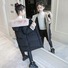 Fashion Girls clothing Winter Warm down Cotton Jackets Children