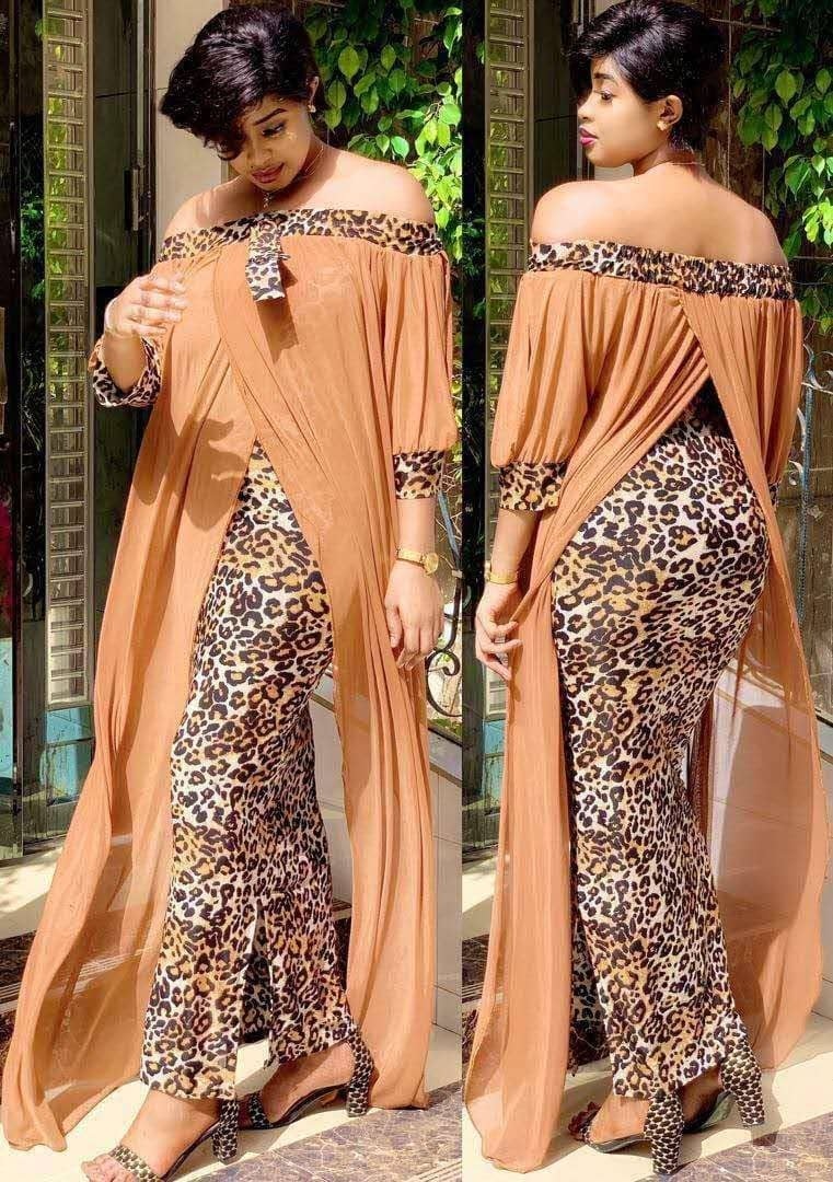 Leopard Loose Bodycon Fashion outdoor Women Maxi  Dress Leisure Patchwork