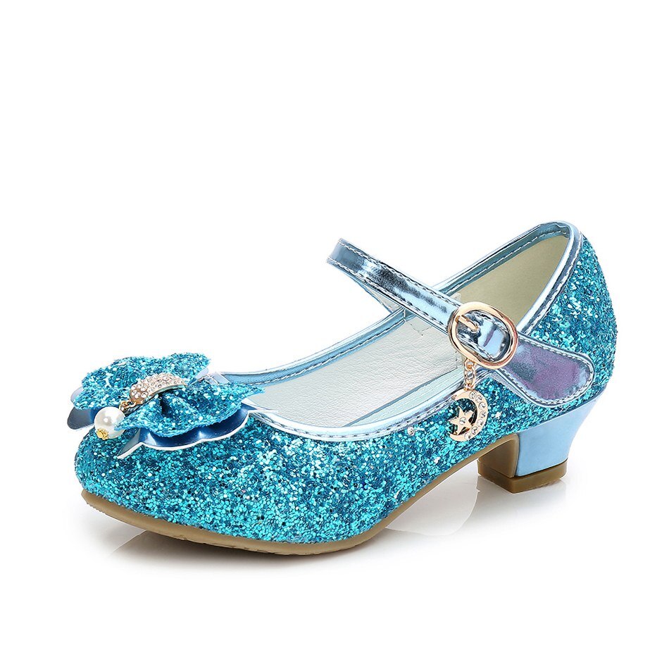 Kids Princess Shoes Children Cinderella Leather Sandals Little Girls Snow Queen