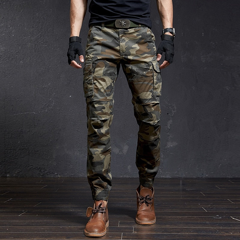Fashion High Quality Slim Military Camouflage Casual Tactical Cargo Pants