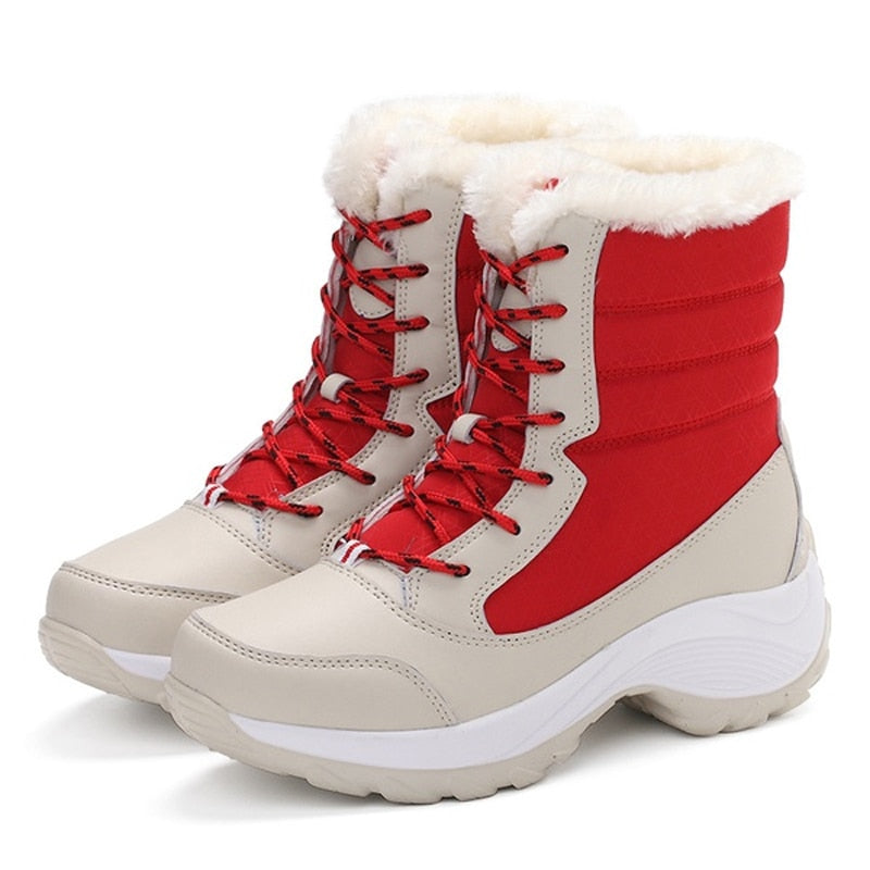 Women Boots Waterproof Winter Shoes Women Snow Boots Platform Keep Warm