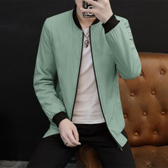 CW Men's Bomber Zipper Jacket Winter Male Fleece Warm Coats