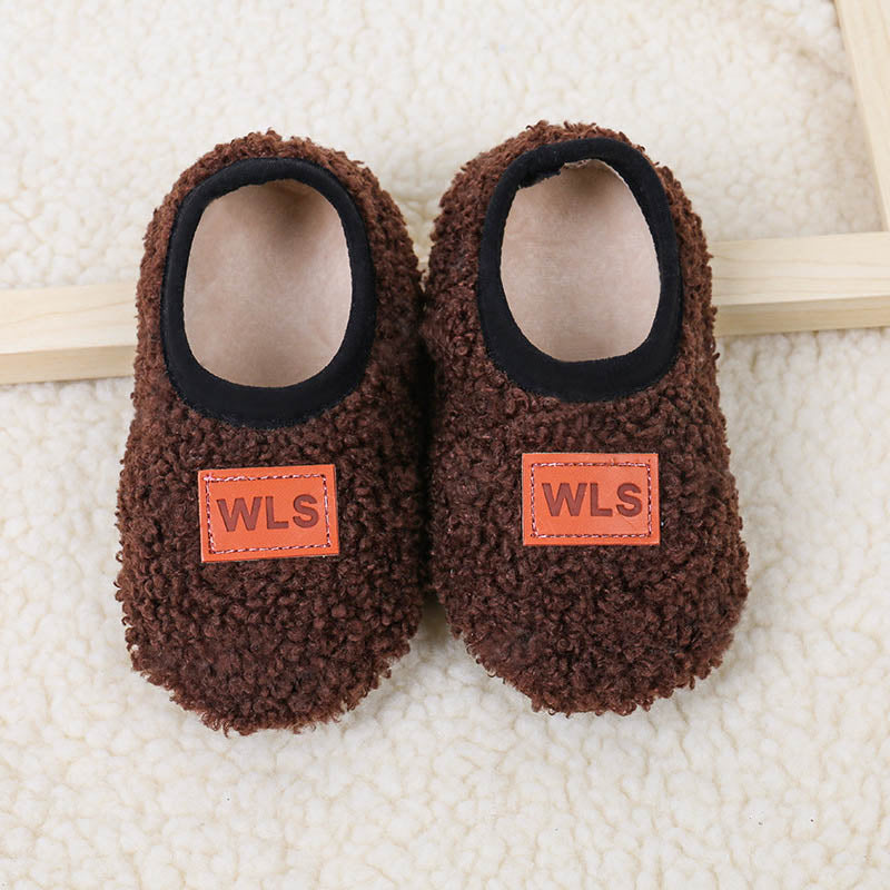 Winter Children Floor Shoes For Baby Slippers Infant Toddler Plush Warm
