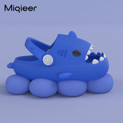 Kids Slippers For Home Summer Girls Boys Children Clogs Shark Shape EVA