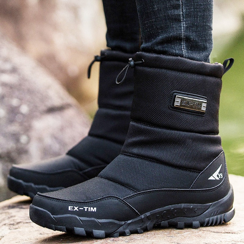Snow boots Men Hiking Shoes waterproof winter boots With Fur winter shoes